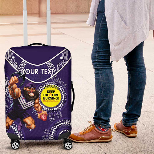 Custom AFL Dockers NAIDOC Week Luggage Cover Keep The Fire Burning Indigenous Art