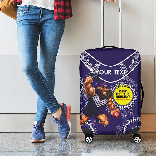 Custom AFL Dockers NAIDOC Week Luggage Cover Keep The Fire Burning Indigenous Art