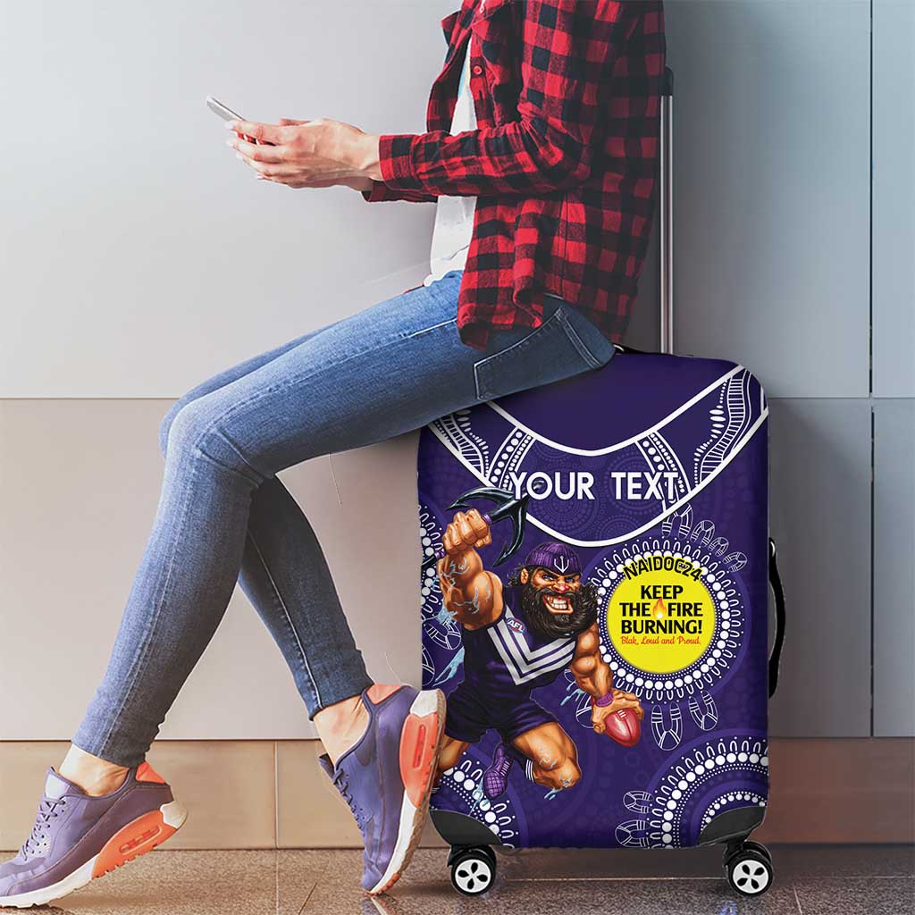 Custom AFL Dockers NAIDOC Week Luggage Cover Keep The Fire Burning Indigenous Art