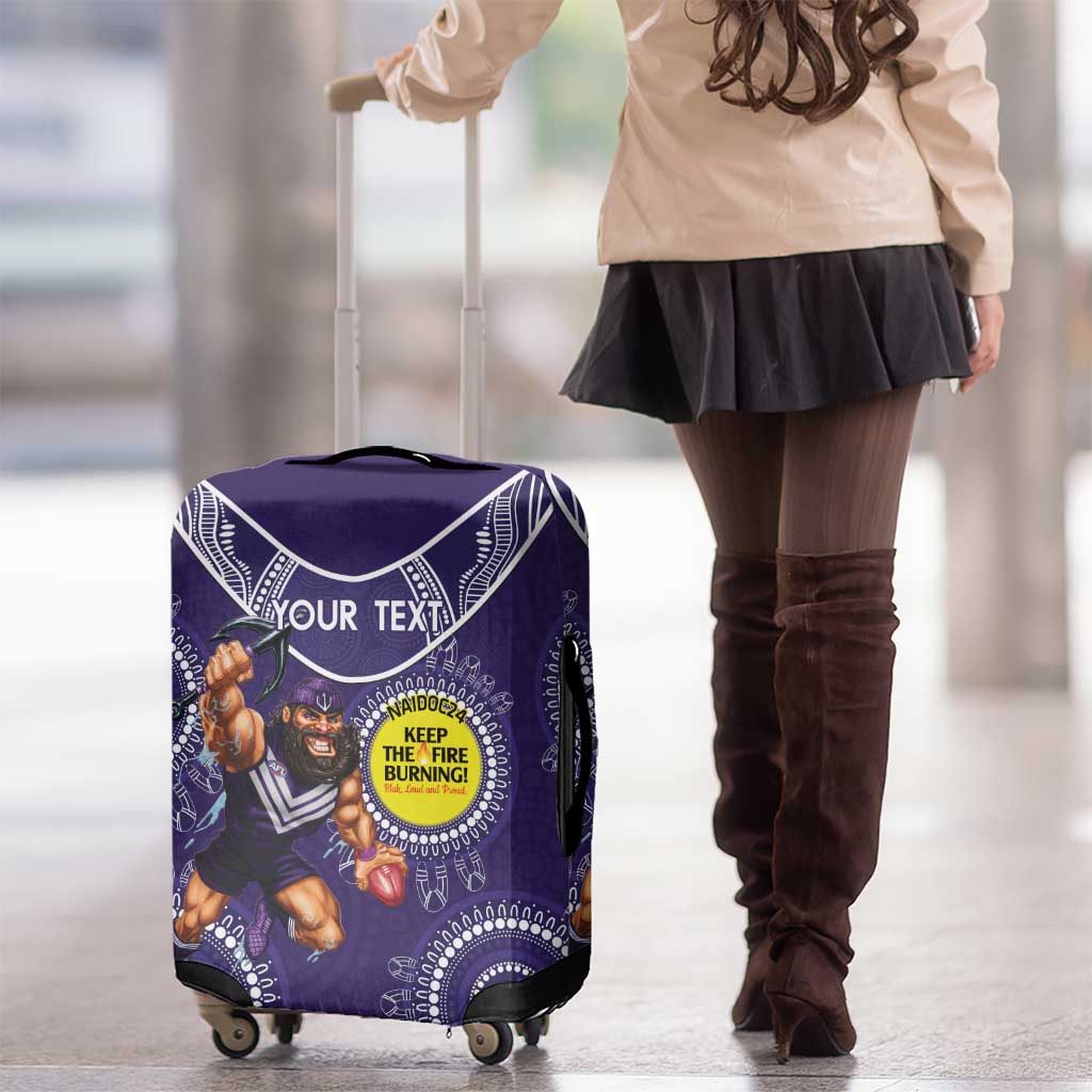 Custom AFL Dockers NAIDOC Week Luggage Cover Keep The Fire Burning Indigenous Art