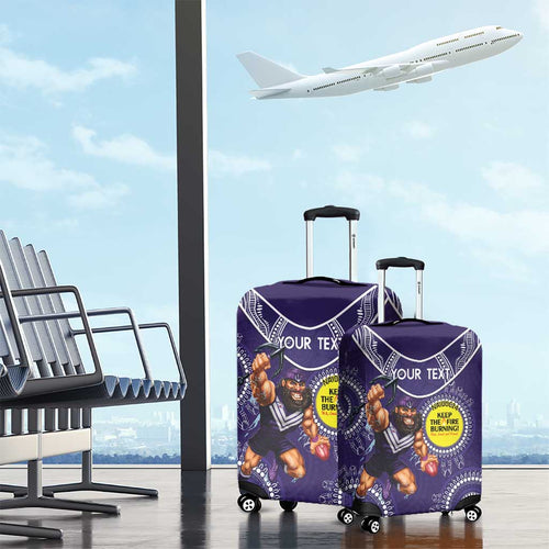 Custom AFL Dockers NAIDOC Week Luggage Cover Keep The Fire Burning Indigenous Art