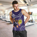 Custom AFL Dockers NAIDOC Week Men Tank Top Keep The Fire Burning Indigenous Art