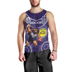 Custom AFL Dockers NAIDOC Week Men Tank Top Keep The Fire Burning Indigenous Art