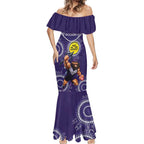 Custom AFL Dockers NAIDOC Week Mermaid Dress Keep The Fire Burning Indigenous Art