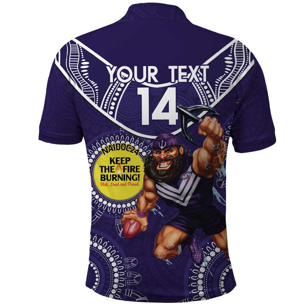 Custom AFL Dockers NAIDOC Week Polo Shirt Keep The Fire Burning Indigenous Art