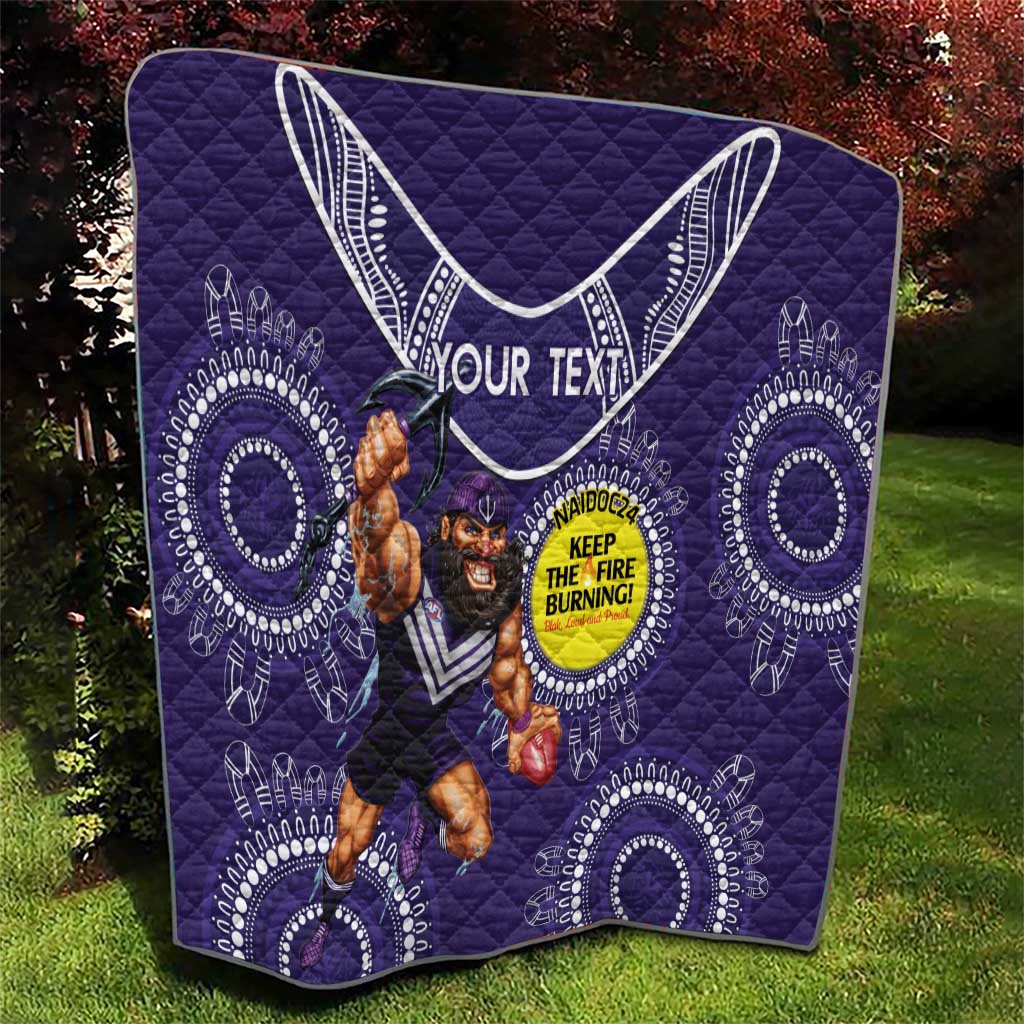 Custom AFL Dockers NAIDOC Week Quilt Keep The Fire Burning Indigenous Art
