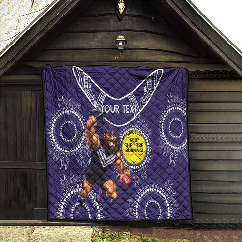 Custom AFL Dockers NAIDOC Week Quilt Keep The Fire Burning Indigenous Art