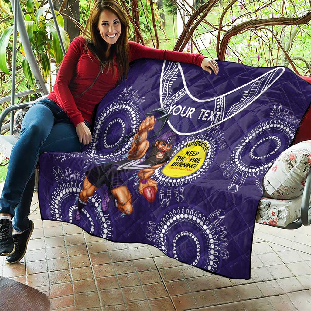 Custom AFL Dockers NAIDOC Week Quilt Keep The Fire Burning Indigenous Art