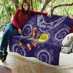 Custom AFL Dockers NAIDOC Week Quilt Keep The Fire Burning Indigenous Art