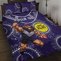 Custom AFL Dockers NAIDOC Week Quilt Bed Set Keep The Fire Burning Indigenous Art