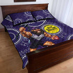 Custom AFL Dockers NAIDOC Week Quilt Bed Set Keep The Fire Burning Indigenous Art