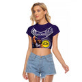 Custom AFL Dockers NAIDOC Week Raglan Cropped T Shirt Keep The Fire Burning Indigenous Art