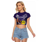 Custom AFL Dockers NAIDOC Week Raglan Cropped T Shirt Keep The Fire Burning Indigenous Art