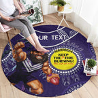 Custom AFL Dockers NAIDOC Week Round Carpet Keep The Fire Burning Indigenous Art
