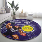 Custom AFL Dockers NAIDOC Week Round Carpet Keep The Fire Burning Indigenous Art