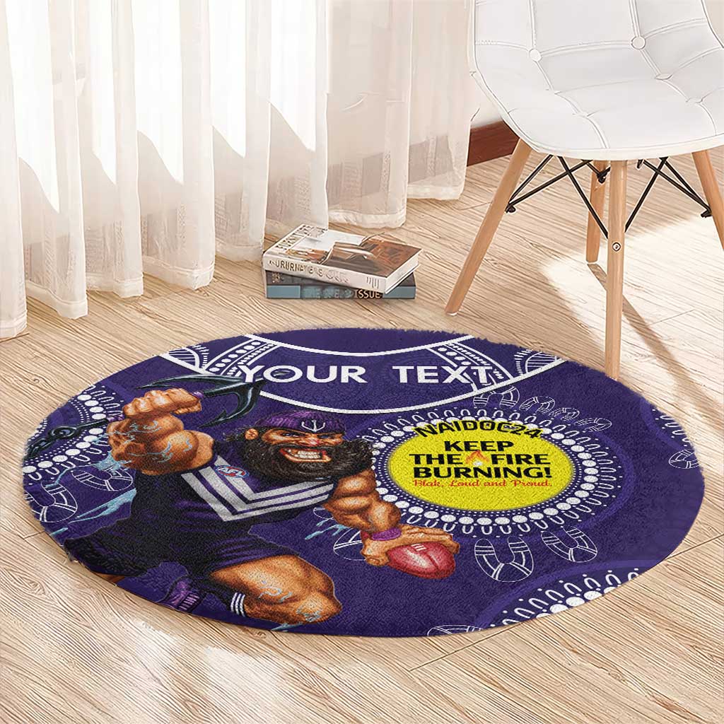 Custom AFL Dockers NAIDOC Week Round Carpet Keep The Fire Burning Indigenous Art