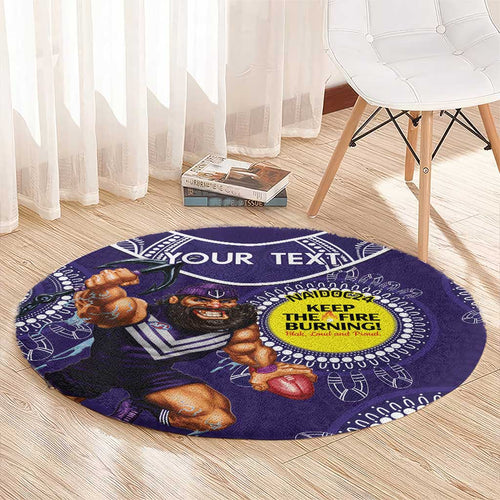 Custom AFL Dockers NAIDOC Week Round Carpet Keep The Fire Burning Indigenous Art