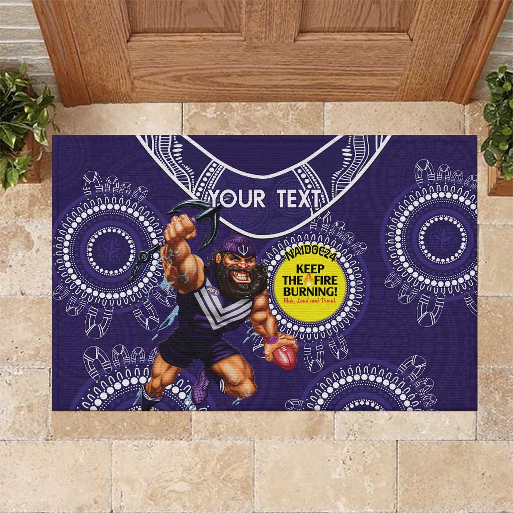 Custom AFL Dockers NAIDOC Week Rubber Doormat Keep The Fire Burning Indigenous Art