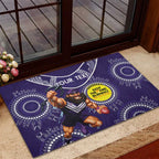 Custom AFL Dockers NAIDOC Week Rubber Doormat Keep The Fire Burning Indigenous Art