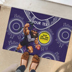 Custom AFL Dockers NAIDOC Week Rubber Doormat Keep The Fire Burning Indigenous Art