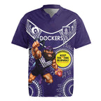 Custom AFL Dockers NAIDOC Week Rugby Jersey Keep The Fire Burning Indigenous Art