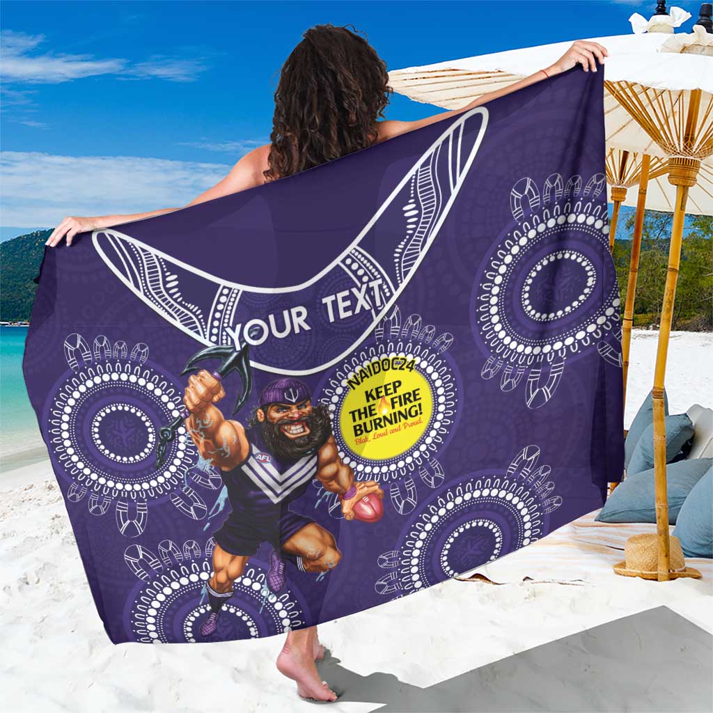 Custom AFL Dockers NAIDOC Week Sarong Keep The Fire Burning Indigenous Art