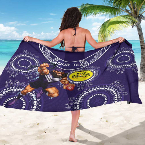 Custom AFL Dockers NAIDOC Week Sarong Keep The Fire Burning Indigenous Art