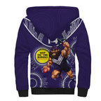 Custom AFL Dockers NAIDOC Week Sherpa Hoodie Keep The Fire Burning Indigenous Art