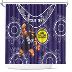 Custom AFL Dockers NAIDOC Week Shower Curtain Keep The Fire Burning Indigenous Art