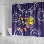 Custom AFL Dockers NAIDOC Week Shower Curtain Keep The Fire Burning Indigenous Art