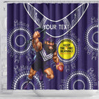 Custom AFL Dockers NAIDOC Week Shower Curtain Keep The Fire Burning Indigenous Art