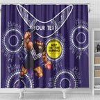 Custom AFL Dockers NAIDOC Week Shower Curtain Keep The Fire Burning Indigenous Art
