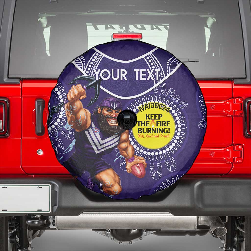 Custom AFL Dockers NAIDOC Week Spare Tire Cover Keep The Fire Burning Indigenous Art