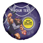 Custom AFL Dockers NAIDOC Week Spare Tire Cover Keep The Fire Burning Indigenous Art