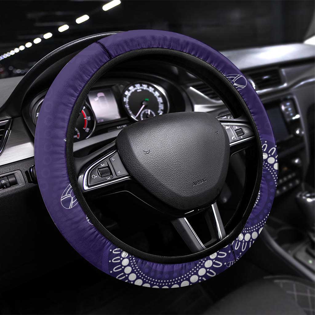 AFL Dockers NAIDOC Week Steering Wheel Cover Keep The Fire Burning Indigenous Art