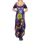 Custom AFL Dockers NAIDOC Week Summer Maxi Dress Keep The Fire Burning Indigenous Art