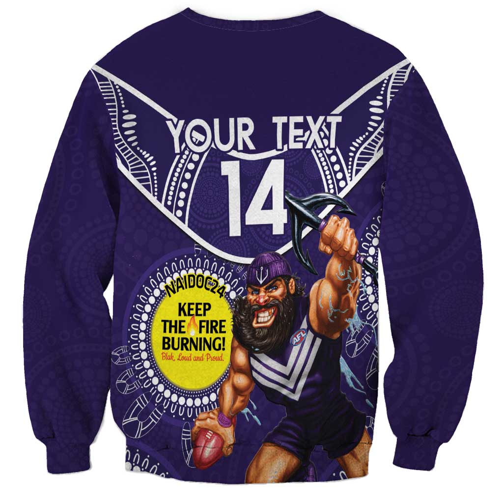 Custom AFL Dockers NAIDOC Week Sweatshirt Keep The Fire Burning Indigenous Art