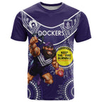 Custom AFL Dockers NAIDOC Week T Shirt Keep The Fire Burning Indigenous Art