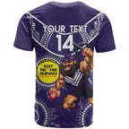 Custom AFL Dockers NAIDOC Week T Shirt Keep The Fire Burning Indigenous Art