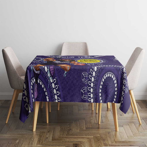 Custom AFL Dockers NAIDOC Week Tablecloth Keep The Fire Burning Indigenous Art