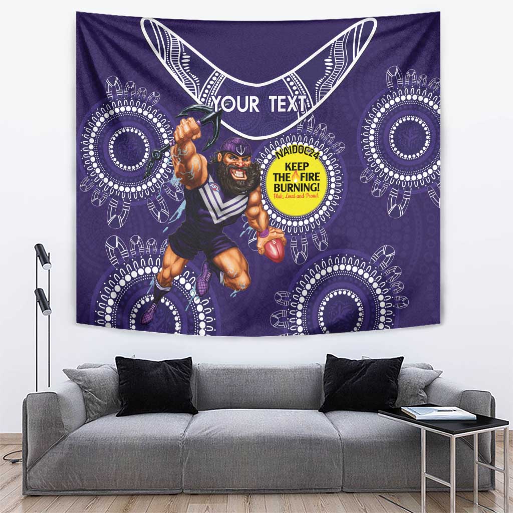 Custom AFL Dockers NAIDOC Week Tapestry Keep The Fire Burning Indigenous Art