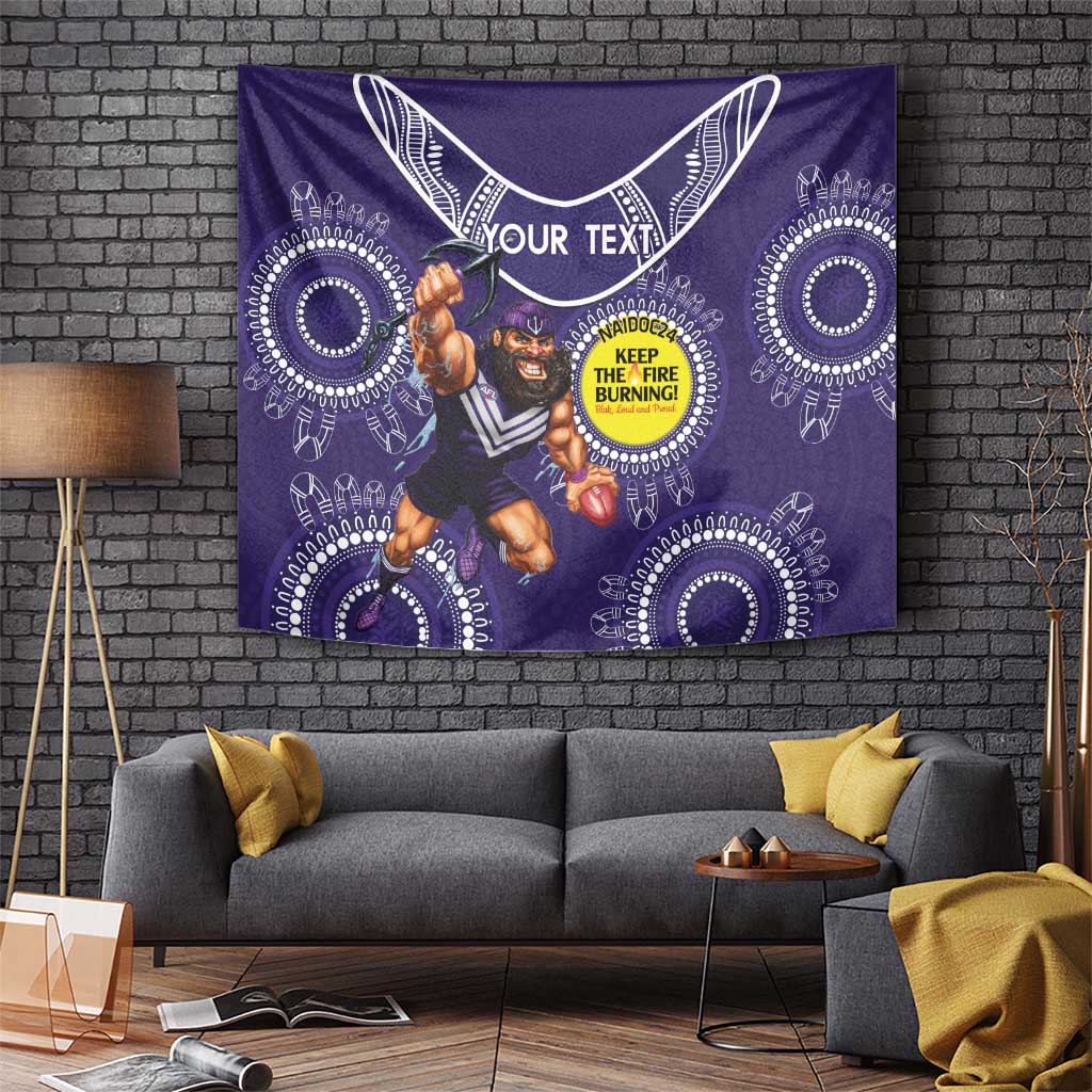Custom AFL Dockers NAIDOC Week Tapestry Keep The Fire Burning Indigenous Art