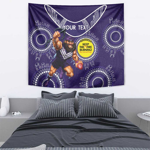 Custom AFL Dockers NAIDOC Week Tapestry Keep The Fire Burning Indigenous Art