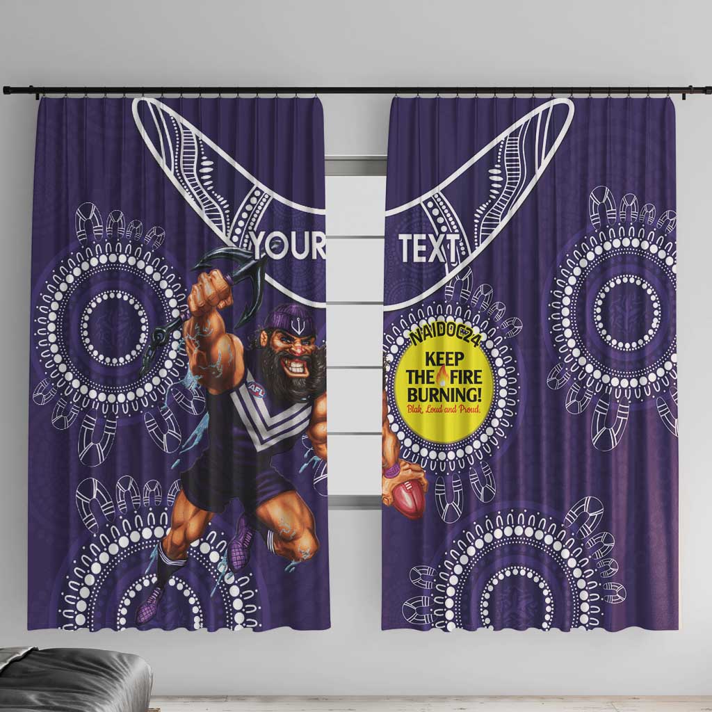 Custom AFL Dockers NAIDOC Week Window Curtain Keep The Fire Burning Indigenous Art