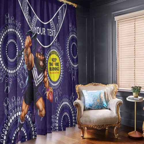 Custom AFL Dockers NAIDOC Week Window Curtain Keep The Fire Burning Indigenous Art