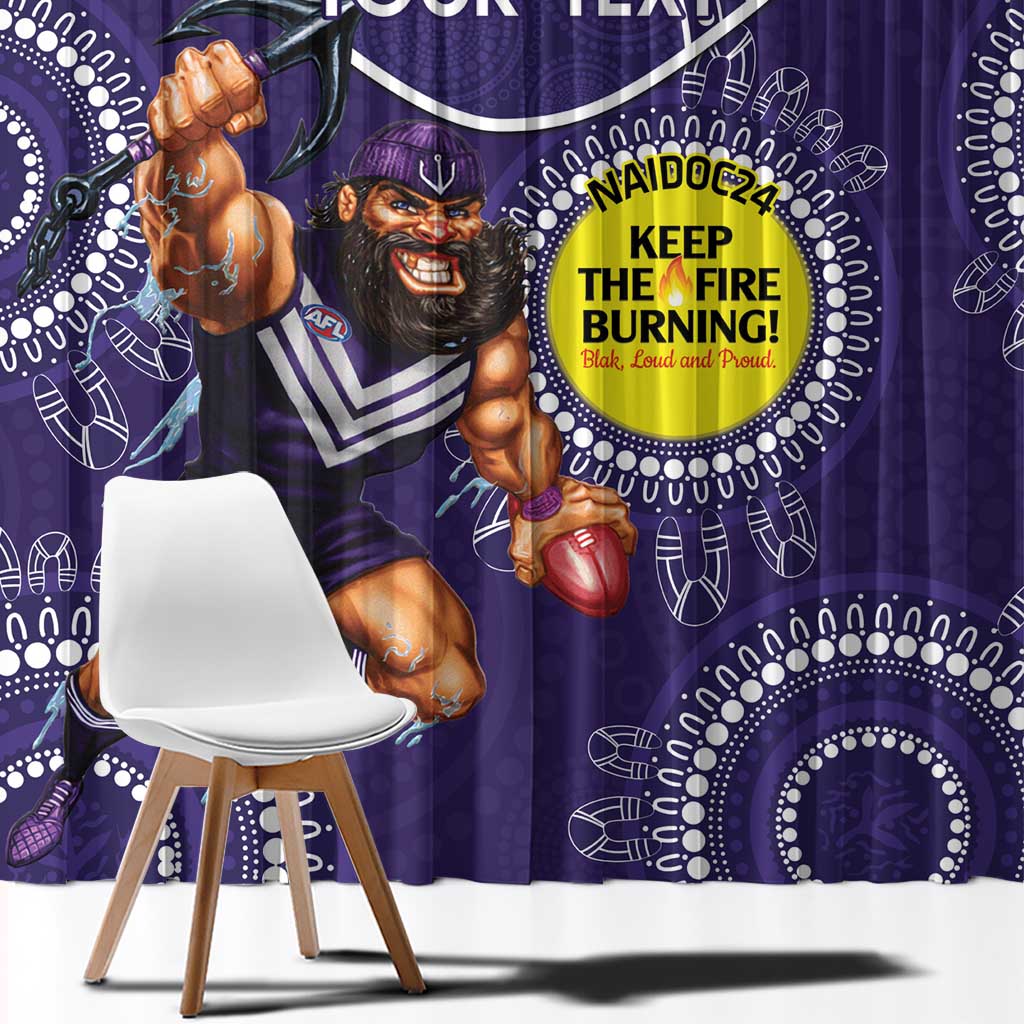 Custom AFL Dockers NAIDOC Week Window Curtain Keep The Fire Burning Indigenous Art