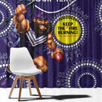 Custom AFL Dockers NAIDOC Week Window Curtain Keep The Fire Burning Indigenous Art