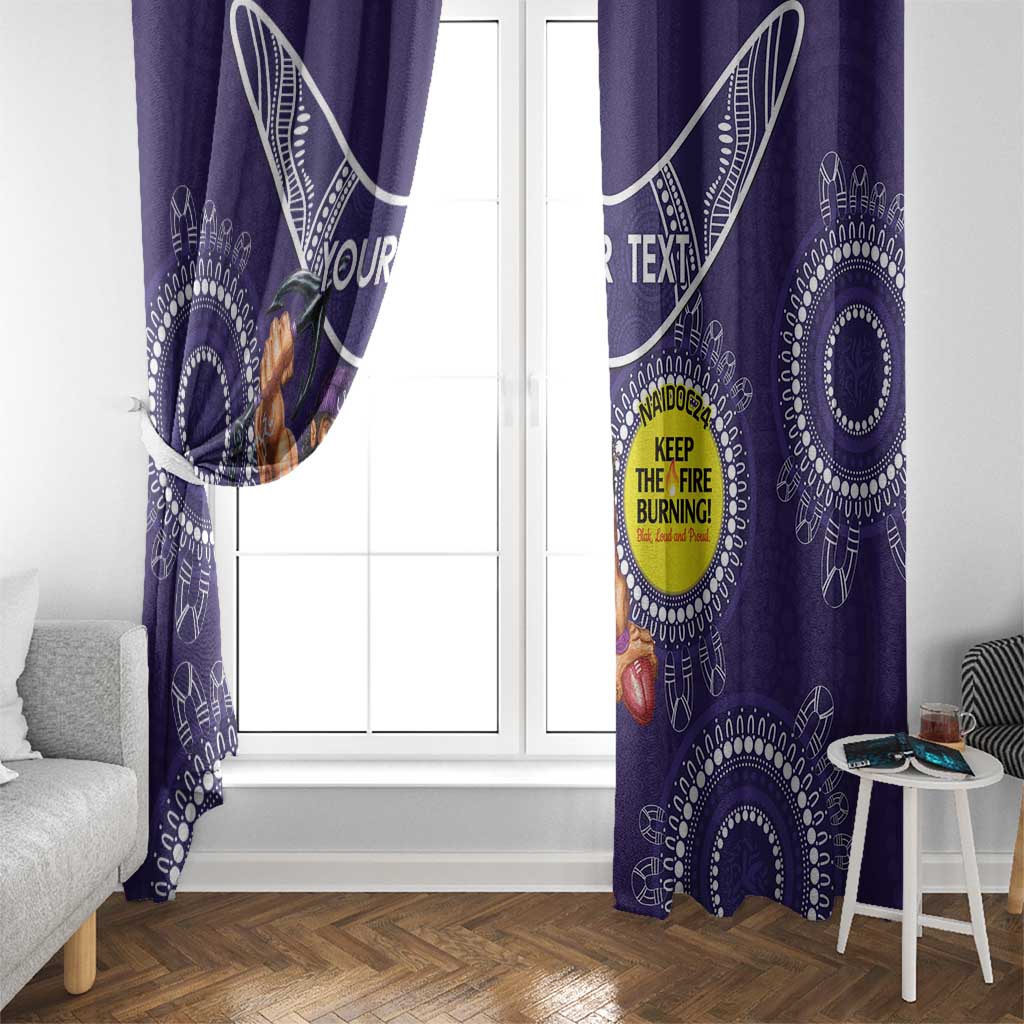 Custom AFL Dockers NAIDOC Week Window Curtain Keep The Fire Burning Indigenous Art