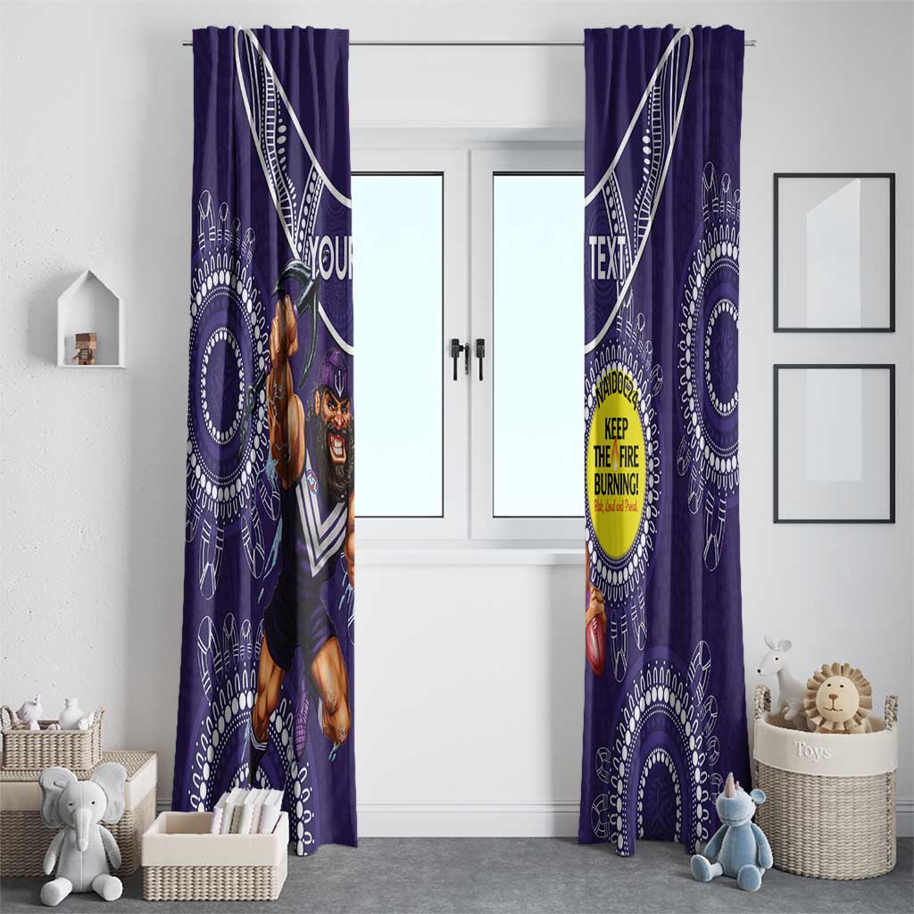 Custom AFL Dockers NAIDOC Week Window Curtain Keep The Fire Burning Indigenous Art