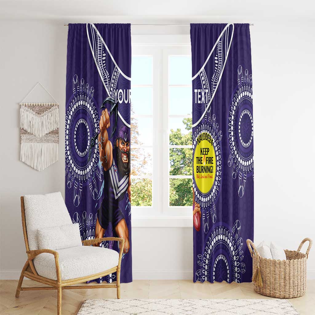 Custom AFL Dockers NAIDOC Week Window Curtain Keep The Fire Burning Indigenous Art